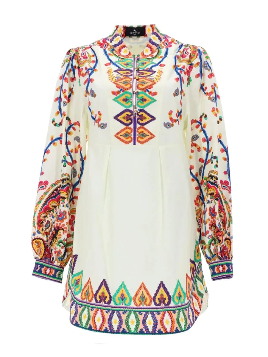 Mini Abito Con Stampa paisley