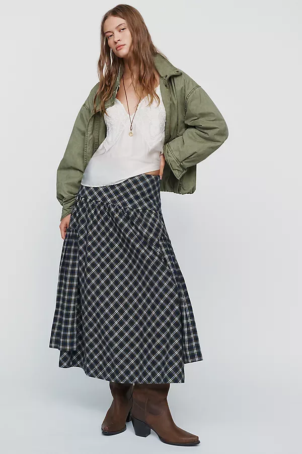 Raya 100% Cotton Midi Skirt