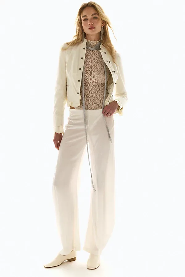 Radiance Low-Rise Velvet Pull-On Pants