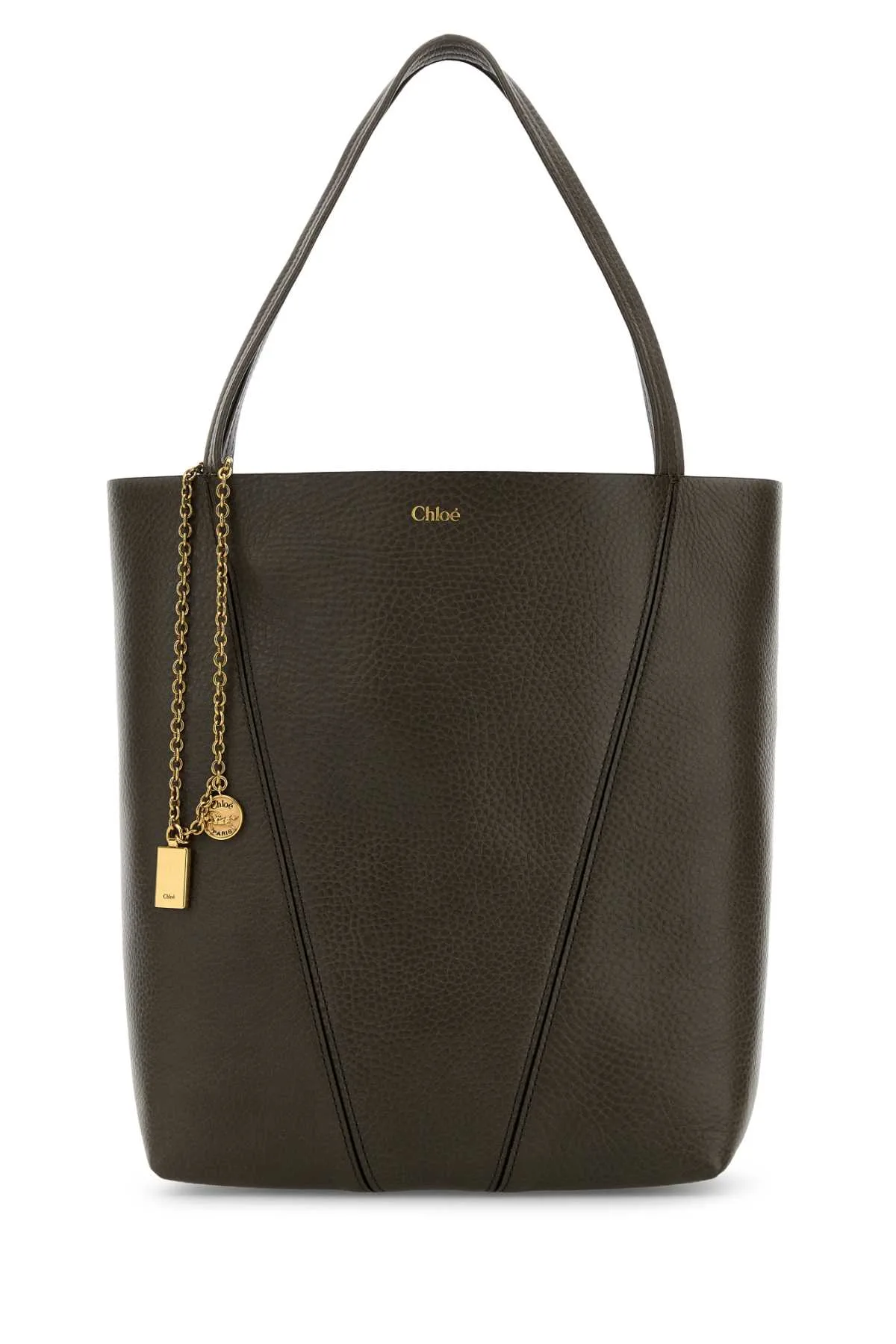 Mud Leather Spin Shopping Bag