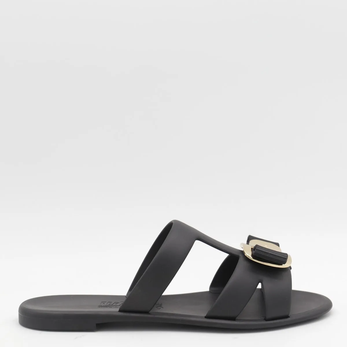 Black Leather Flats
