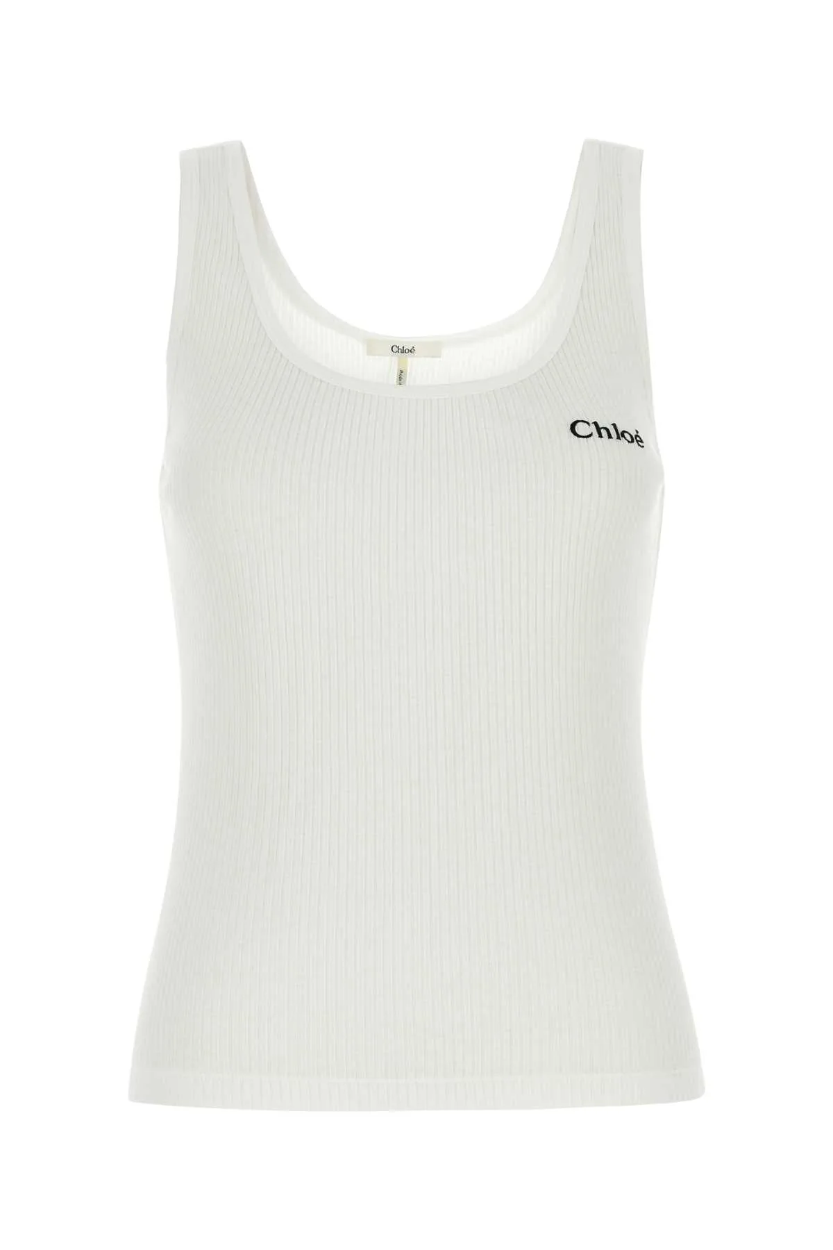 White Cotton Tank Top