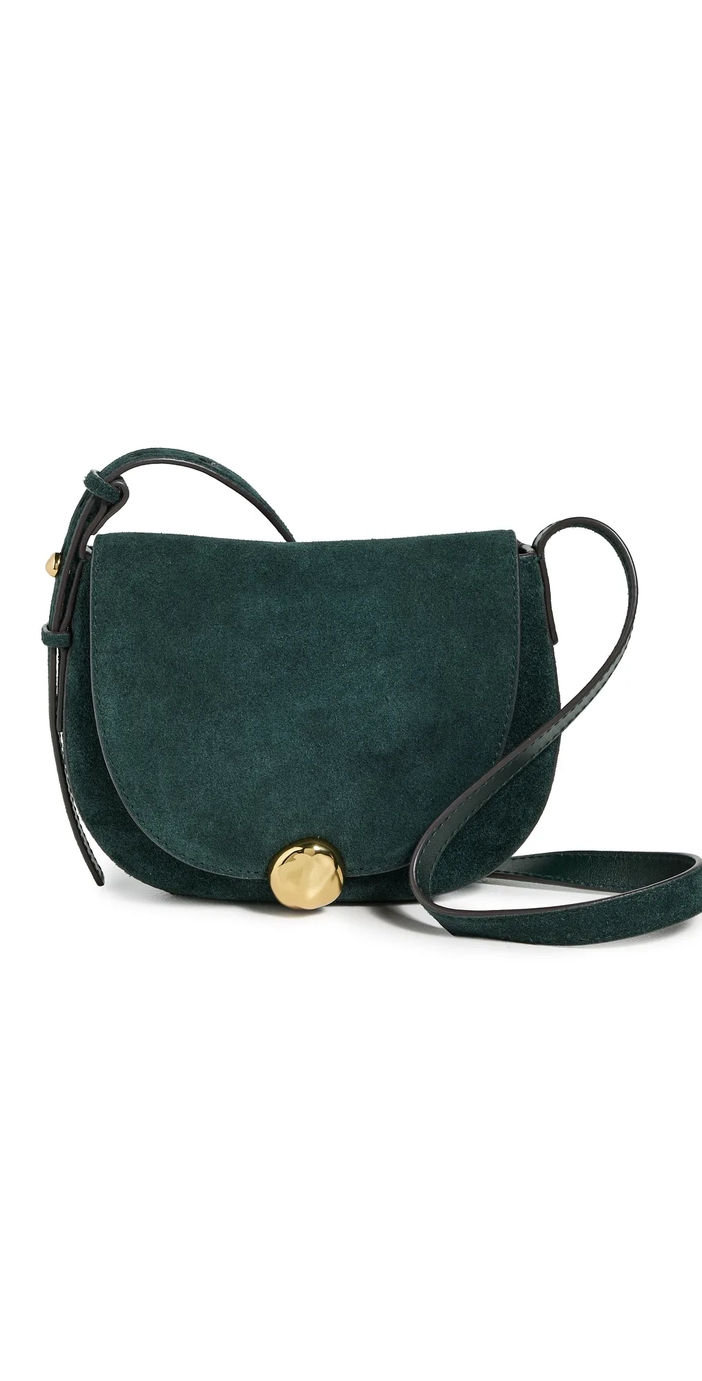 Suede Small Dakota Saddle Crossbody Bag