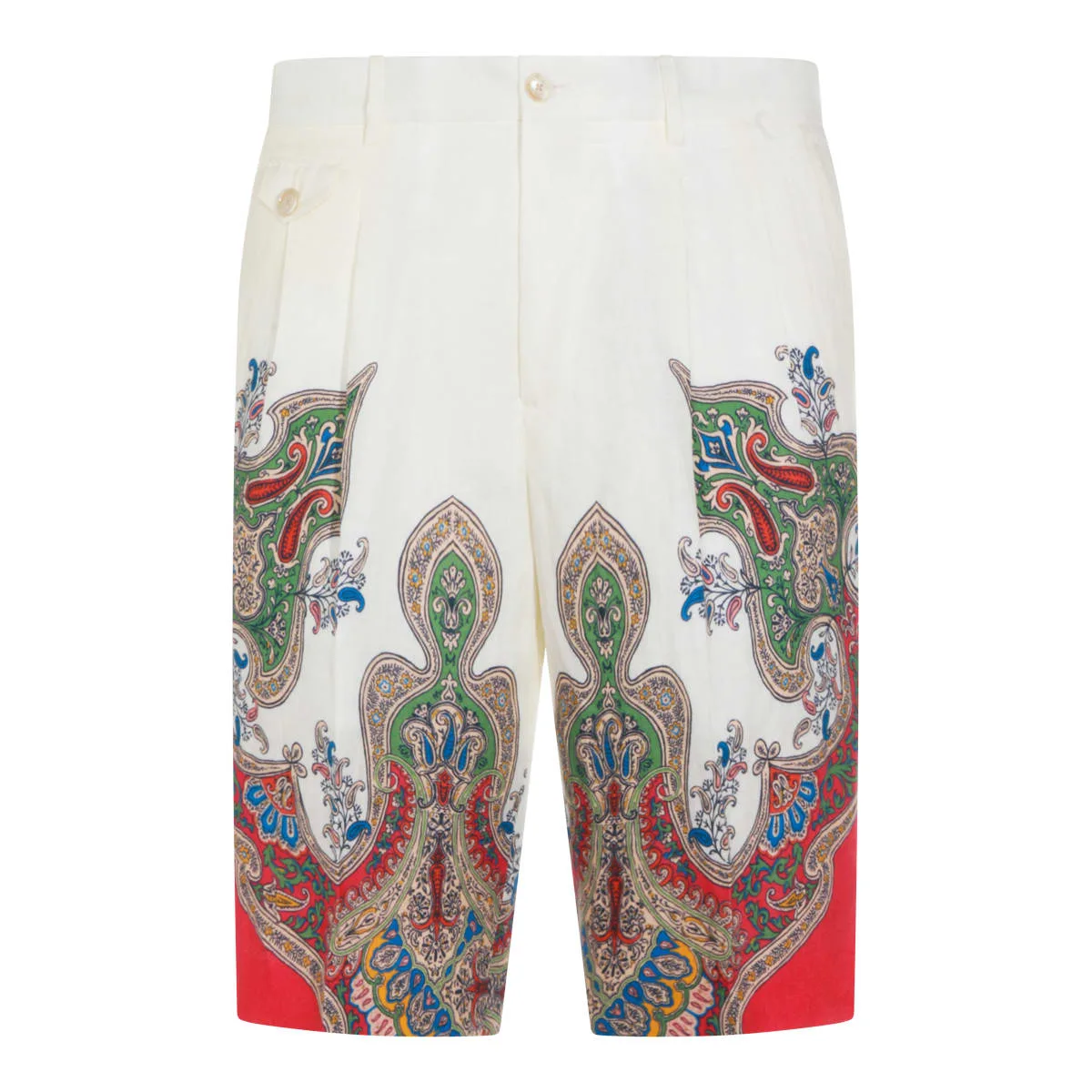 Multicolor Linen Shorts by Etro