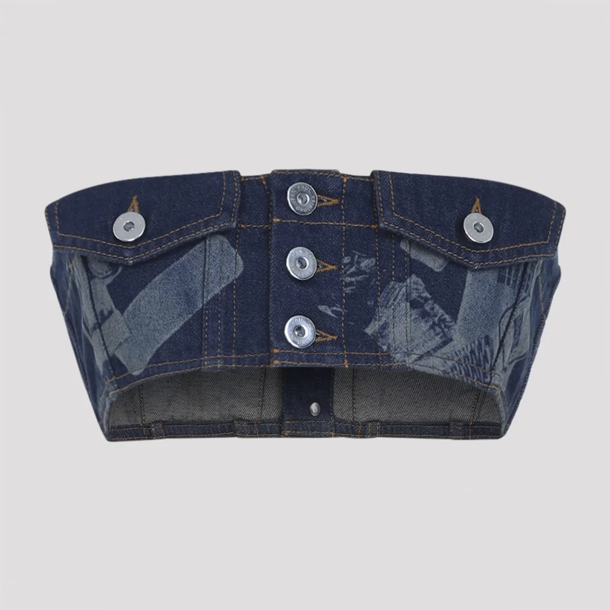 Denim Bra Top by Jean Paul Gaultier