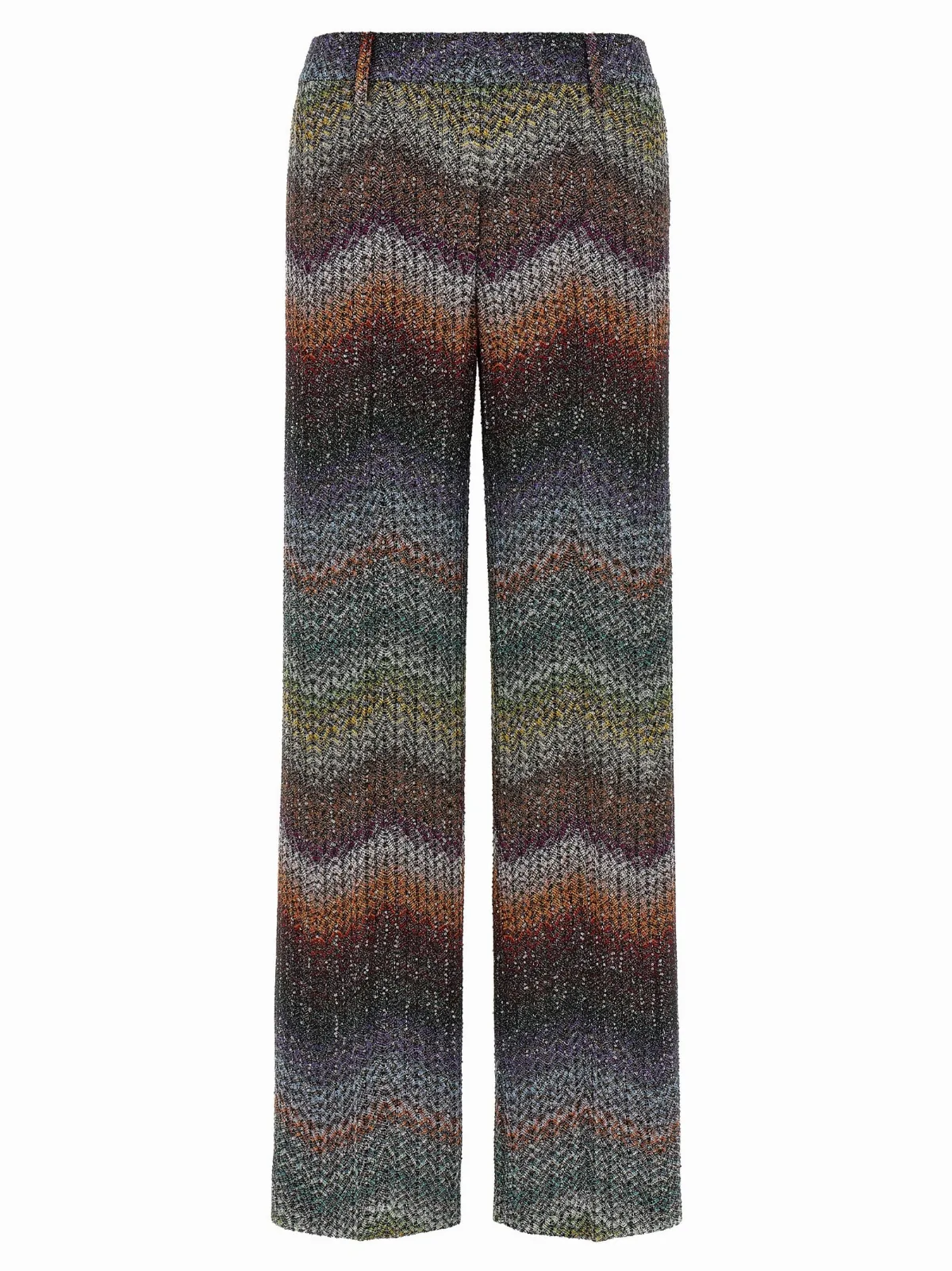 Zigzag Lamé Viscose Pants