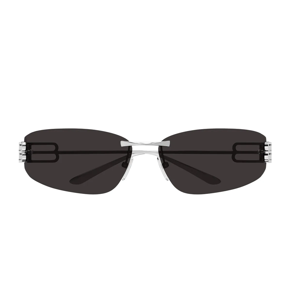 Balenciaga Bb0484s Linea Everyday 002 Ruthenium Grey Sunglasses