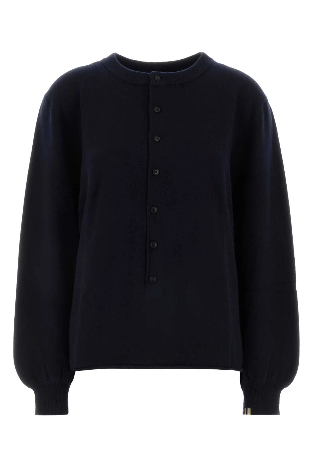 Navy Blue Cashmere Blend Oversize Bi Cardigan