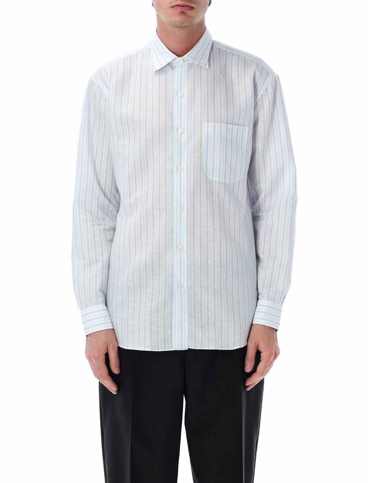 Alberto Cotton-blend Stripe Shirt