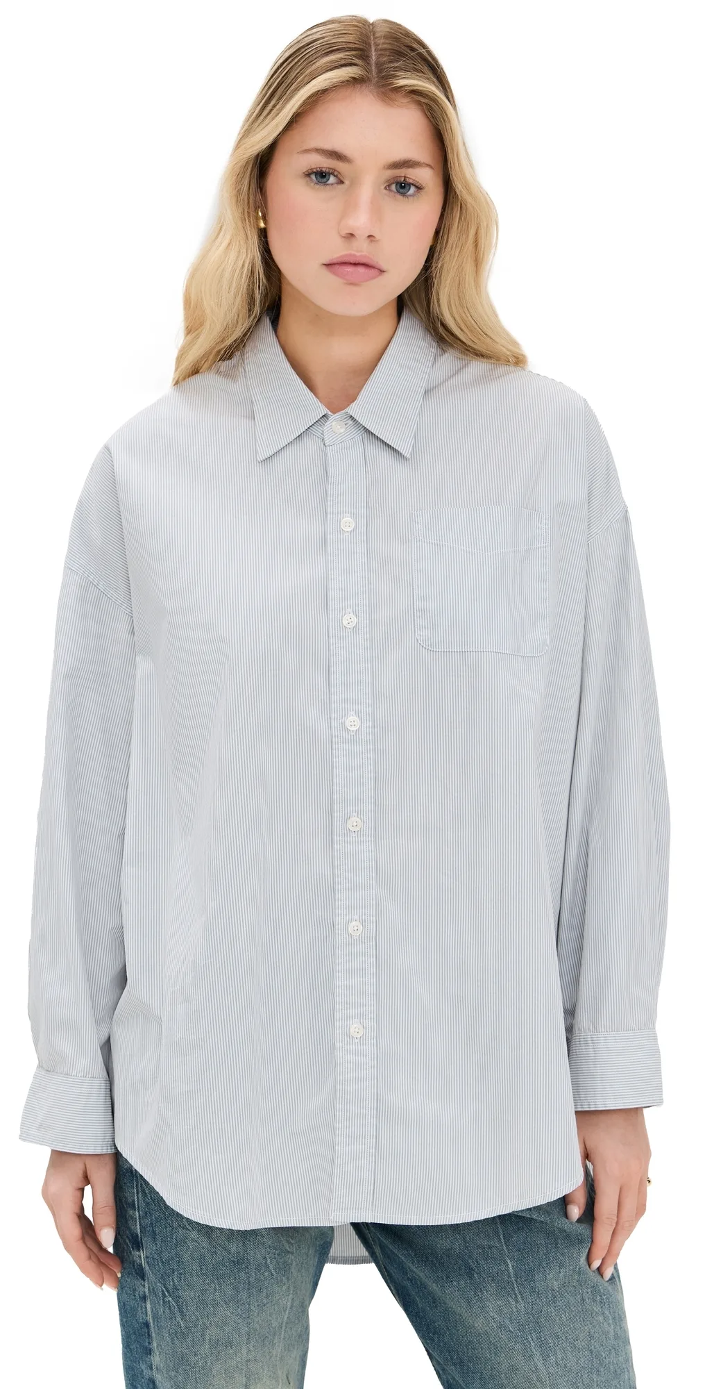 Drop Neck Oxford Shirt