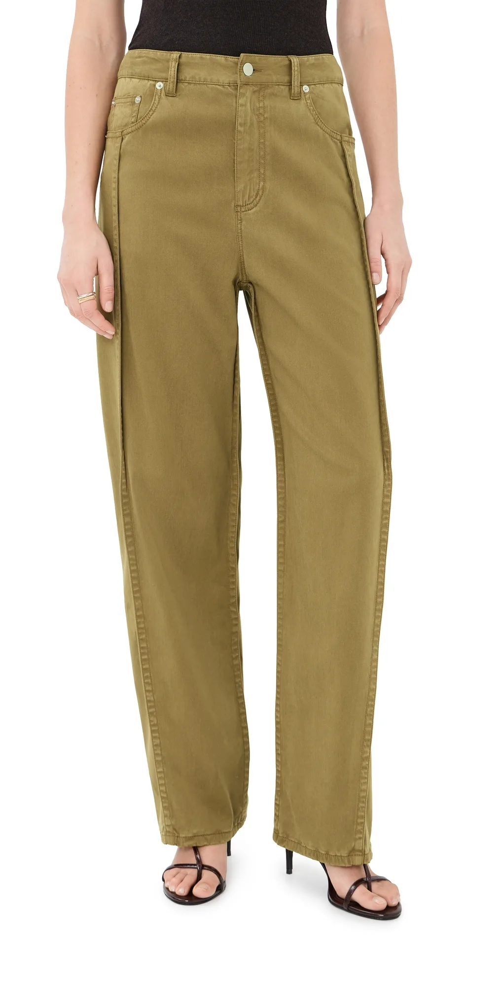 Garment Dyed Stretch Twill Tuck Pants