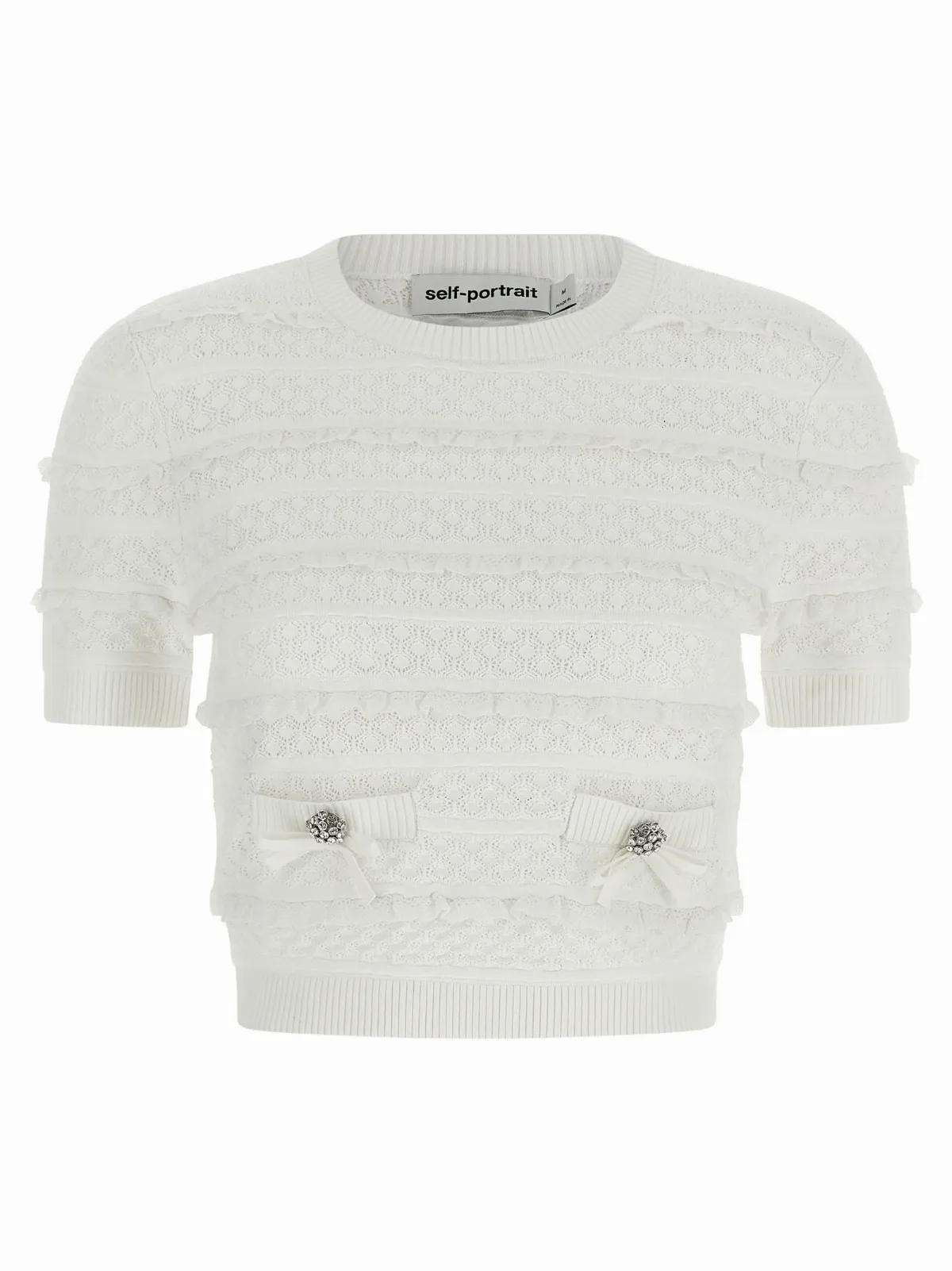 pointelle Knit Top by self-portrait