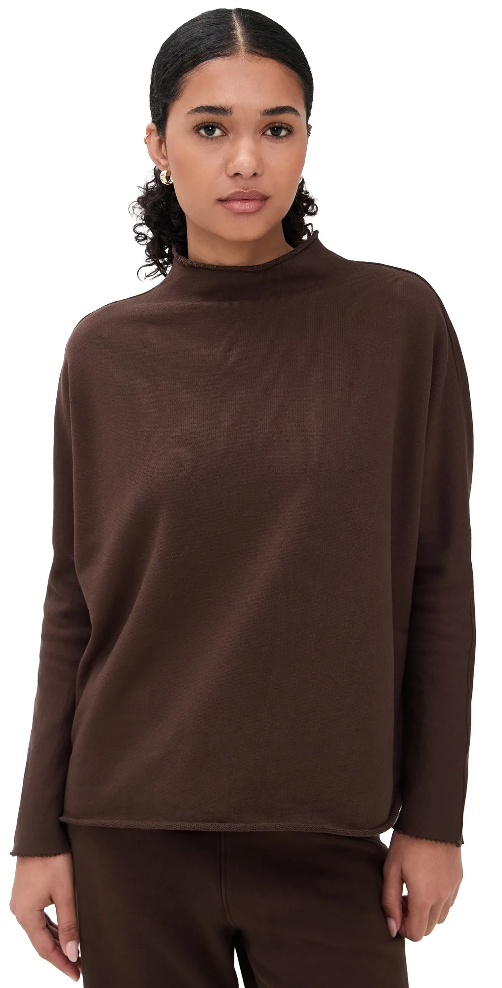 Effie Funnel Neck Capelet Sweatshirt