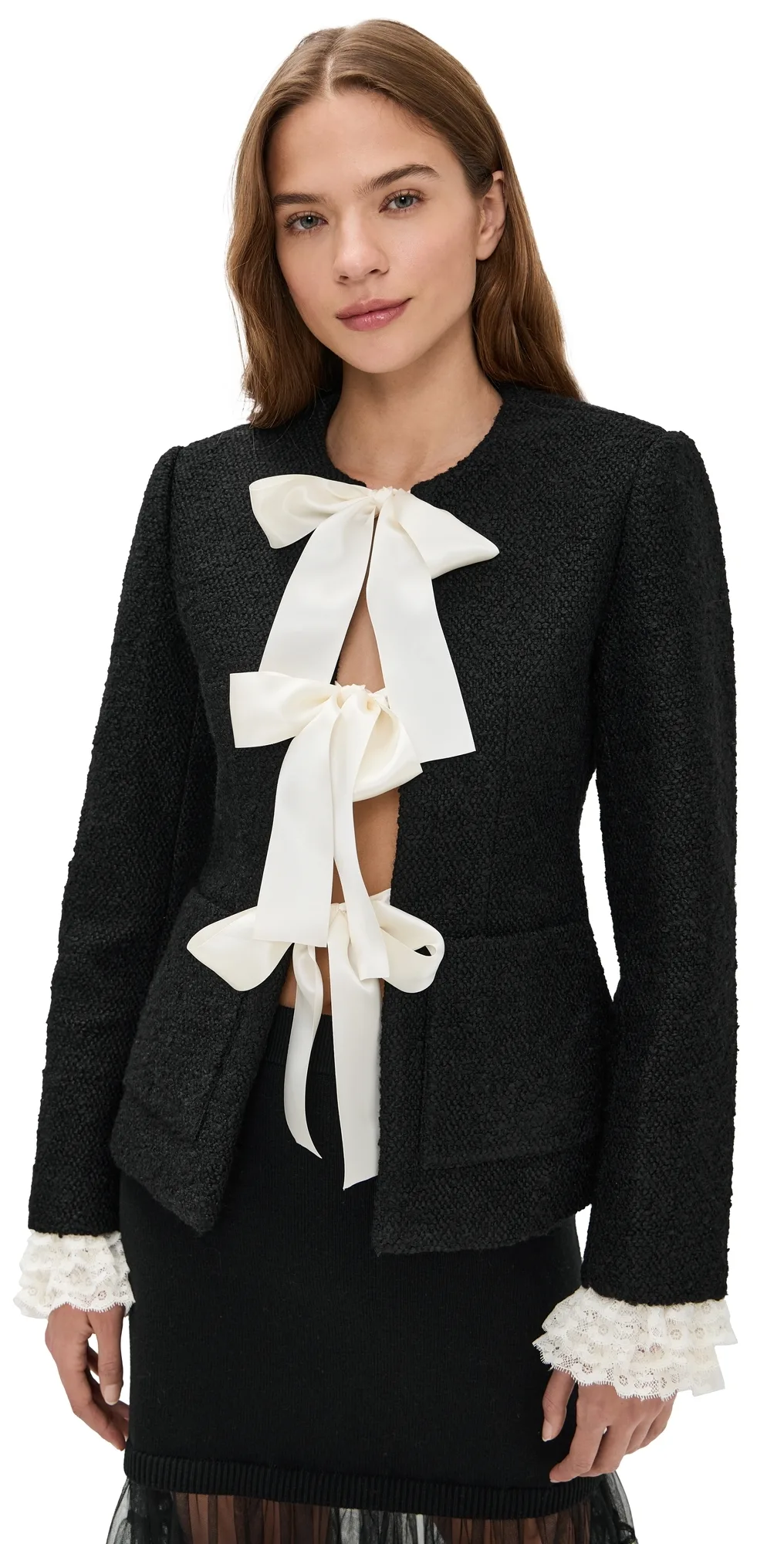 Seraphine Solid Bow Jacket