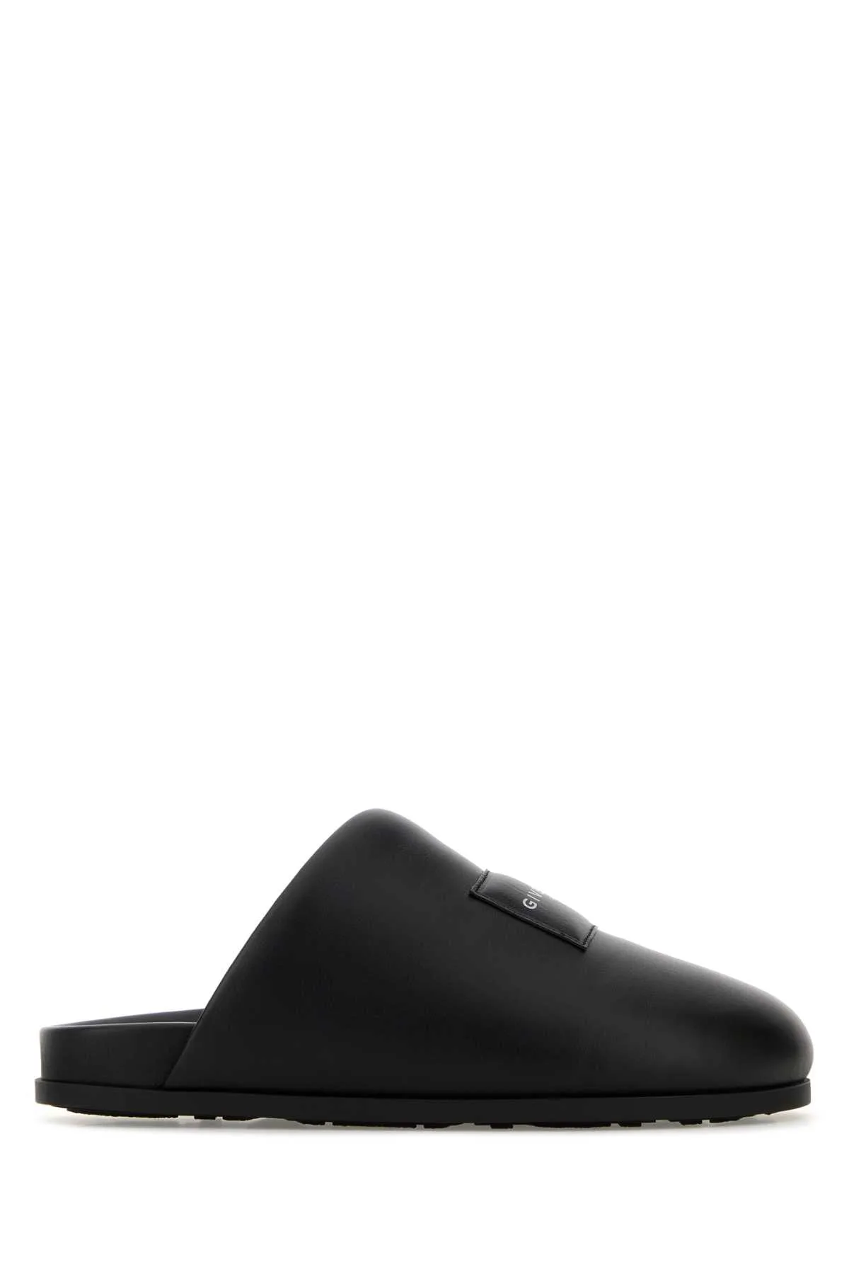 Black Leather Slippers by Givenchy