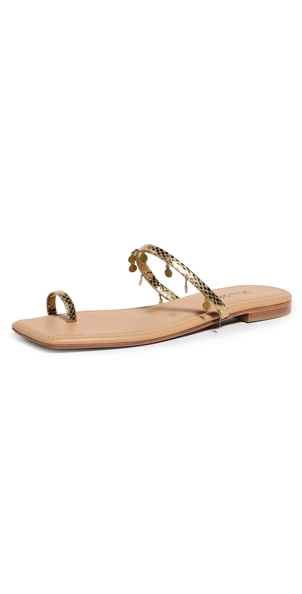 Gold Ethereal Waves Flats by Johanna Ortiz