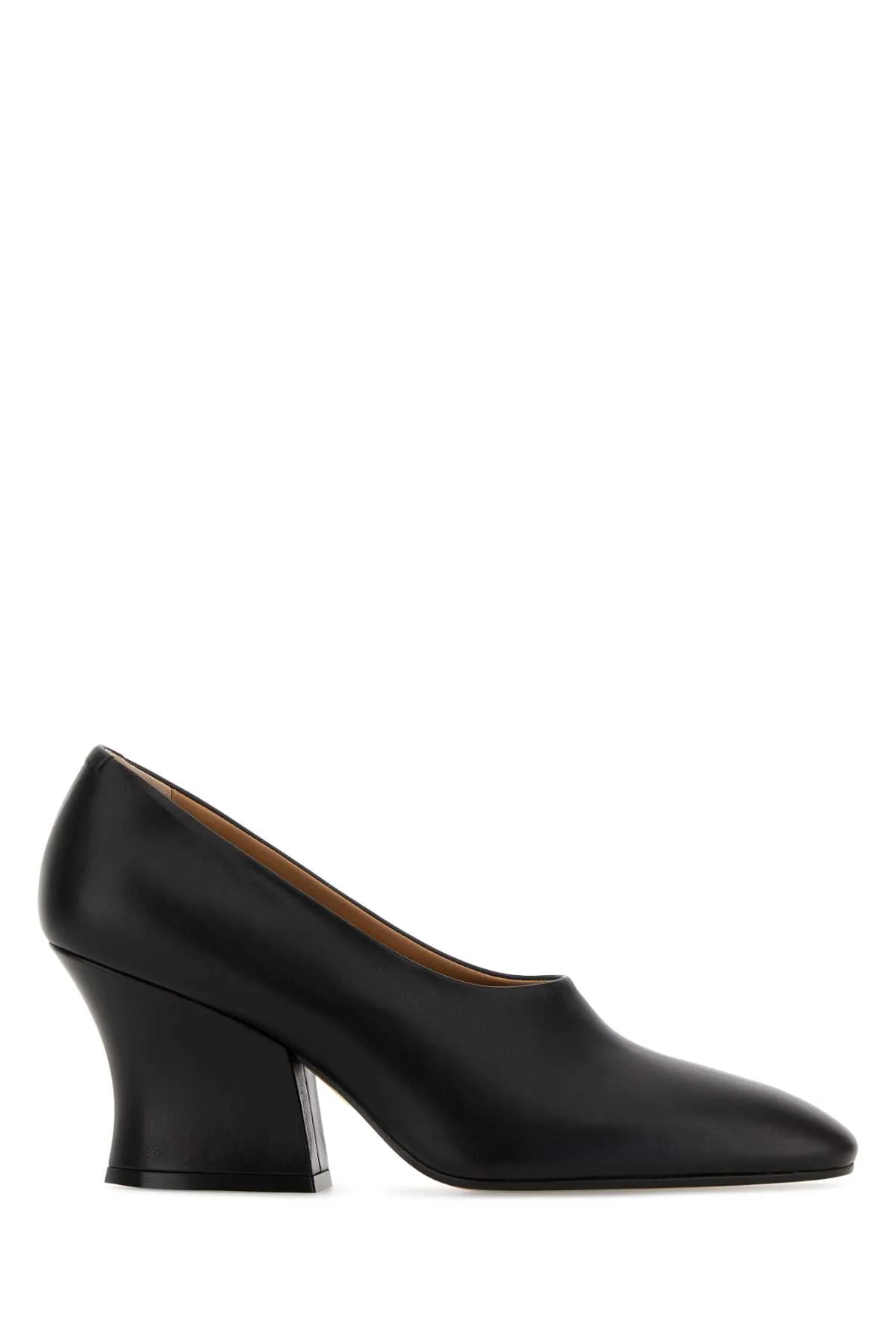 Black Leather Pumps