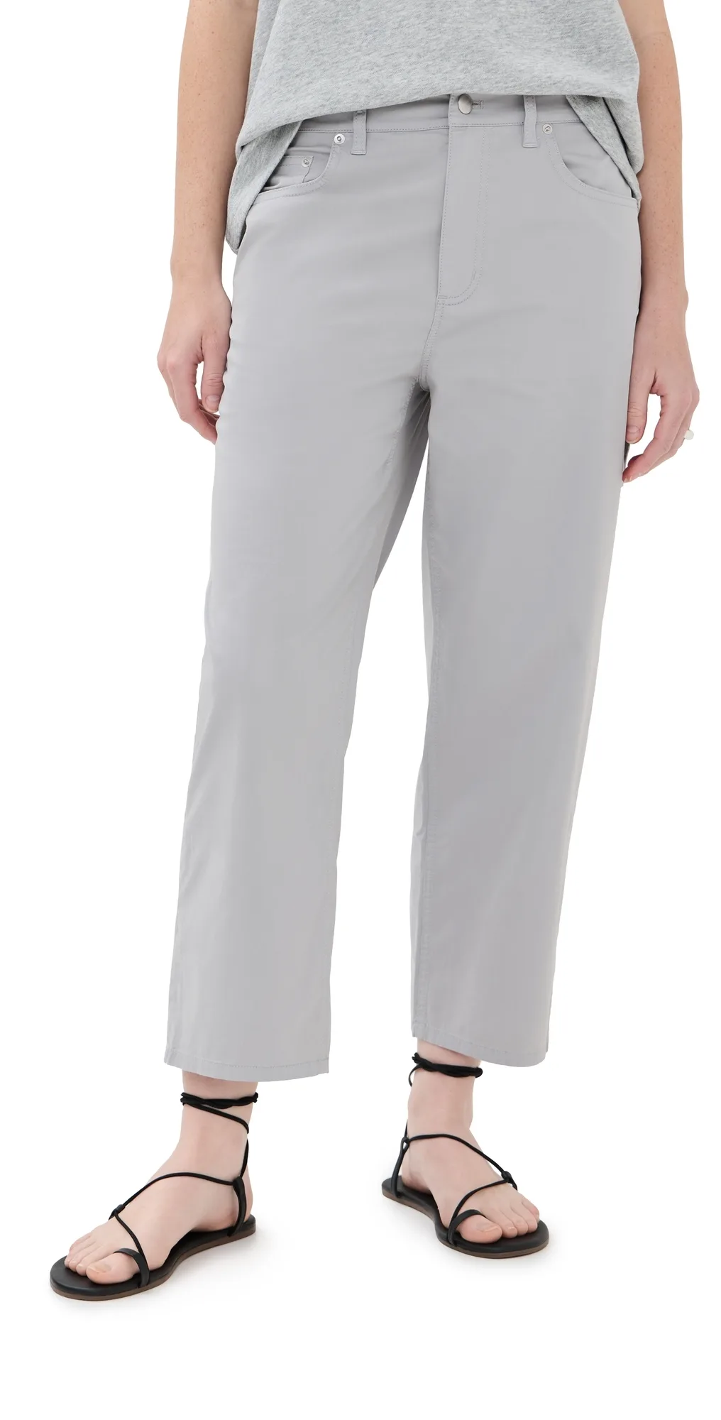 Garment Dyed Silky Cotton Cropped Slouchy Cargo Jeans