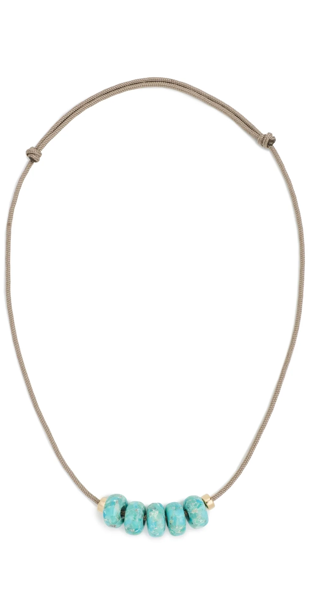 14k Arizona Turquoise Slider Necklace