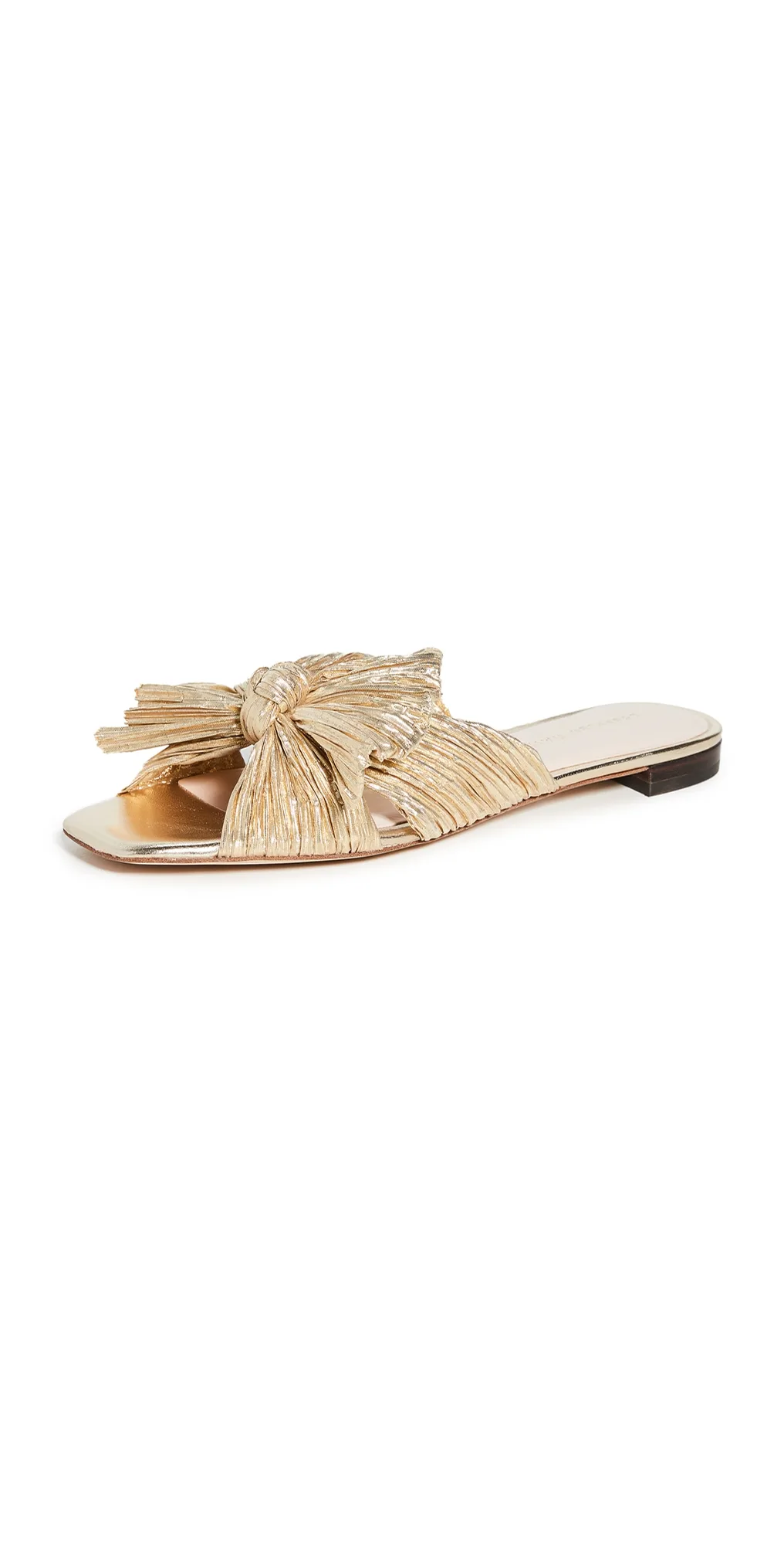 Daphne Pleated Bow Slides by Loeffler Randall