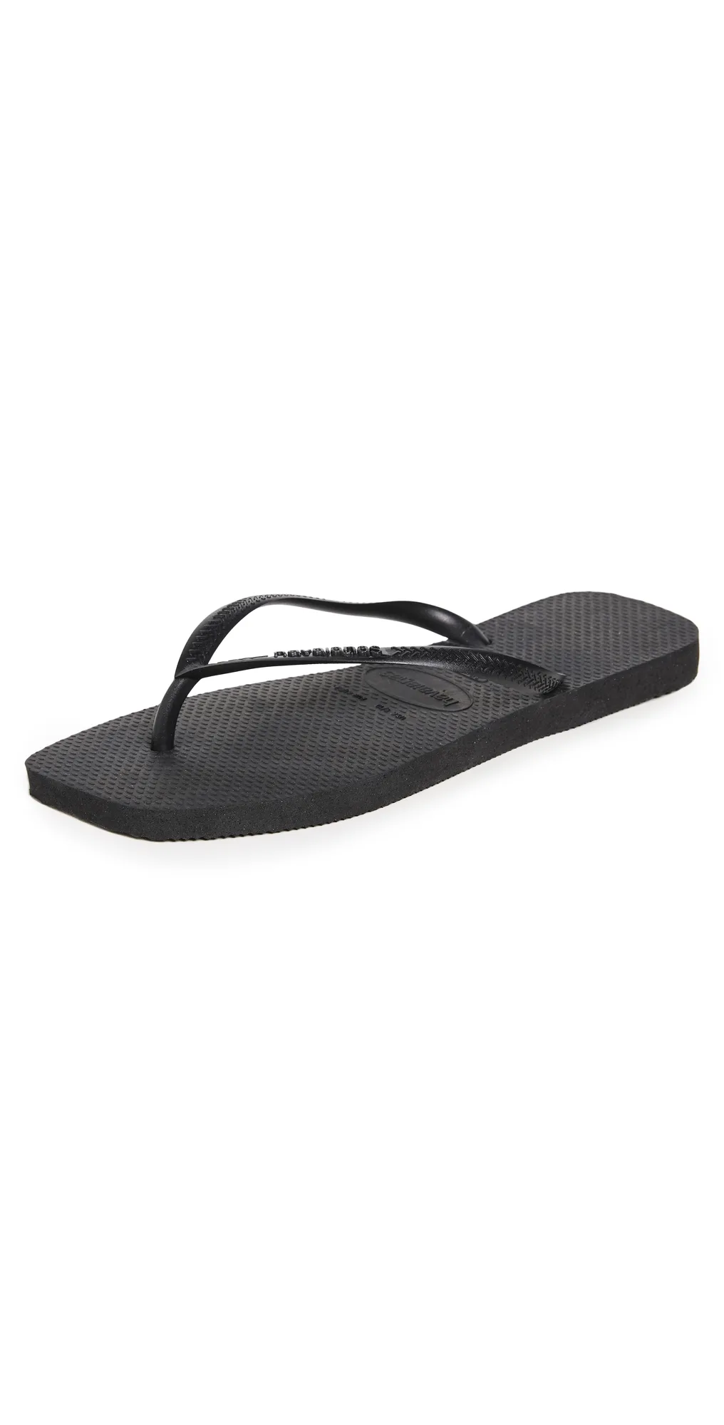 Slim Square Solid Flip Flops