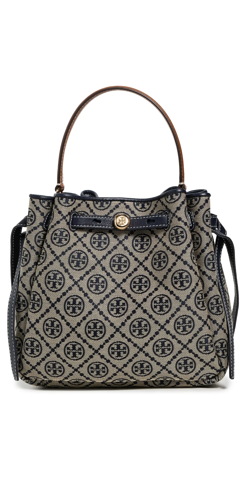 Romy T Monogram Bucket Bag by Tory Burch