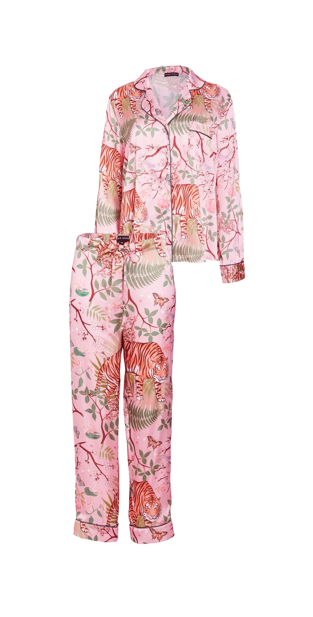 Tiger Blossom Pajama Set by Karen Mabon