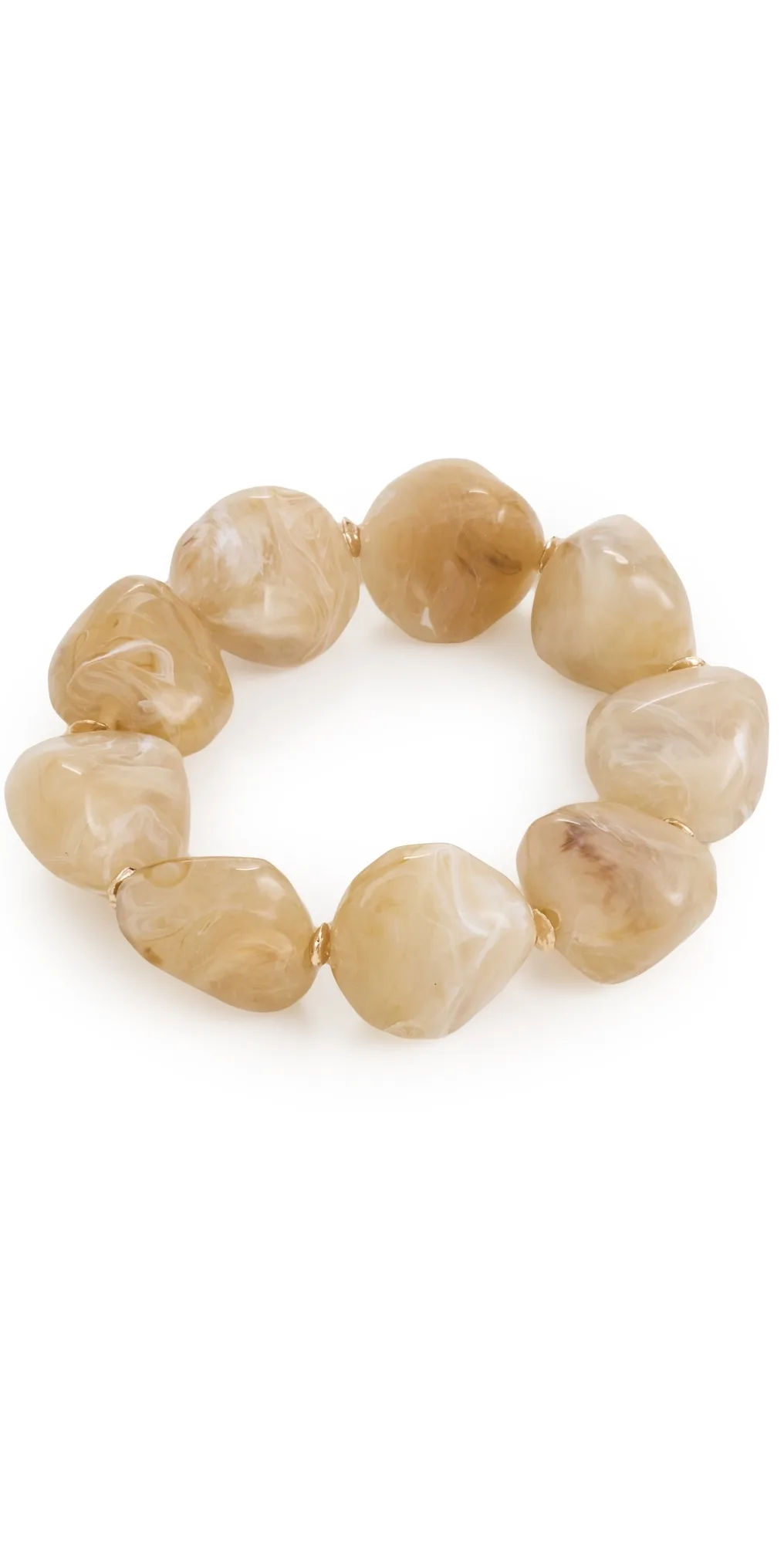 Neutral Stone Beaded Stretch Bracelet