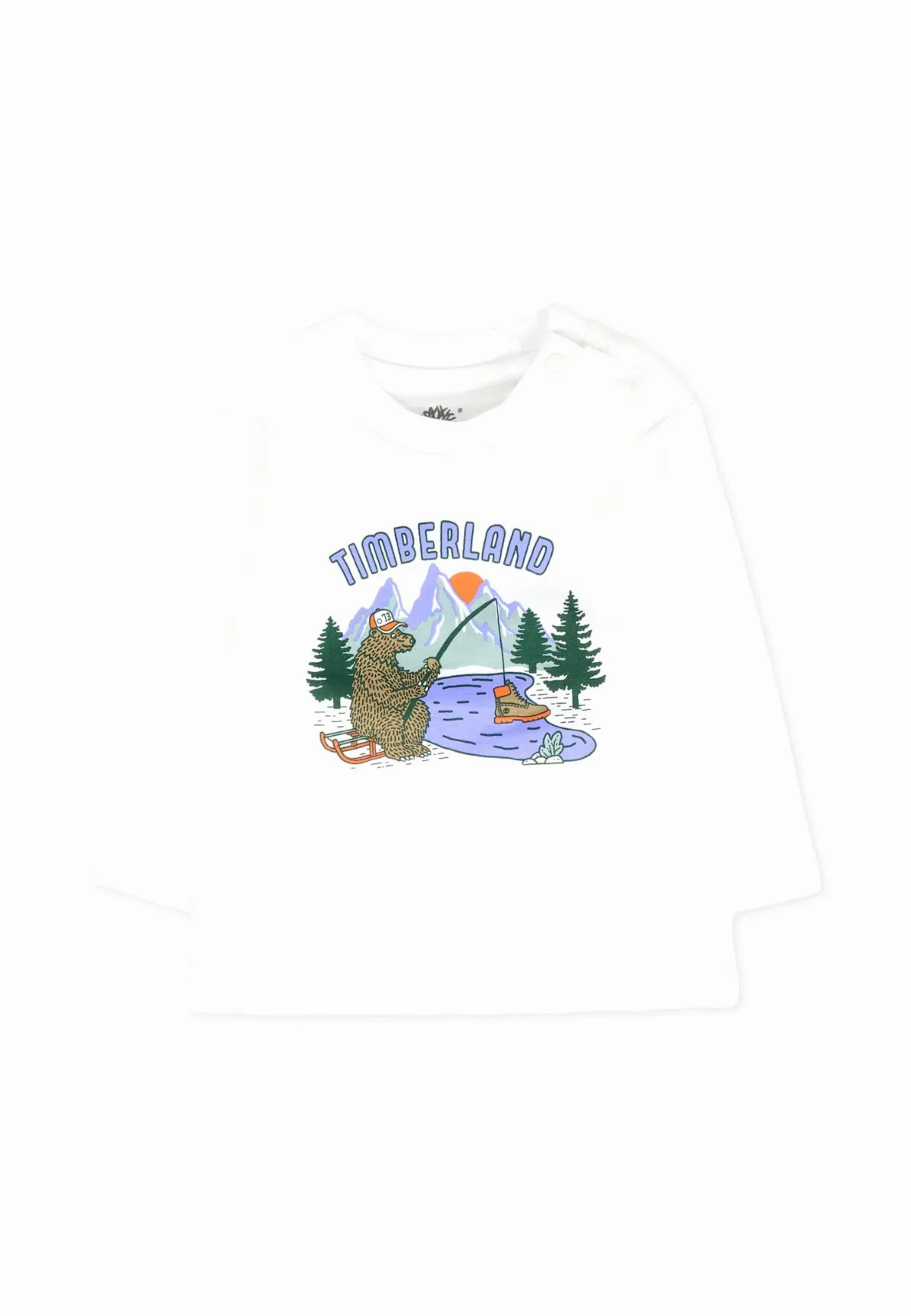 White T-shirt For Baby Boy With Bear