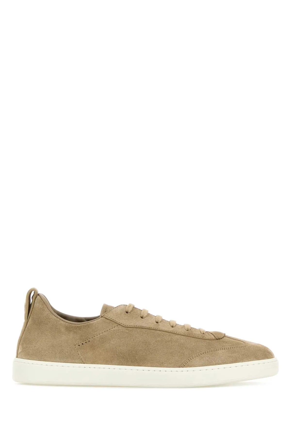 Beige Suede Rushden Sneakers