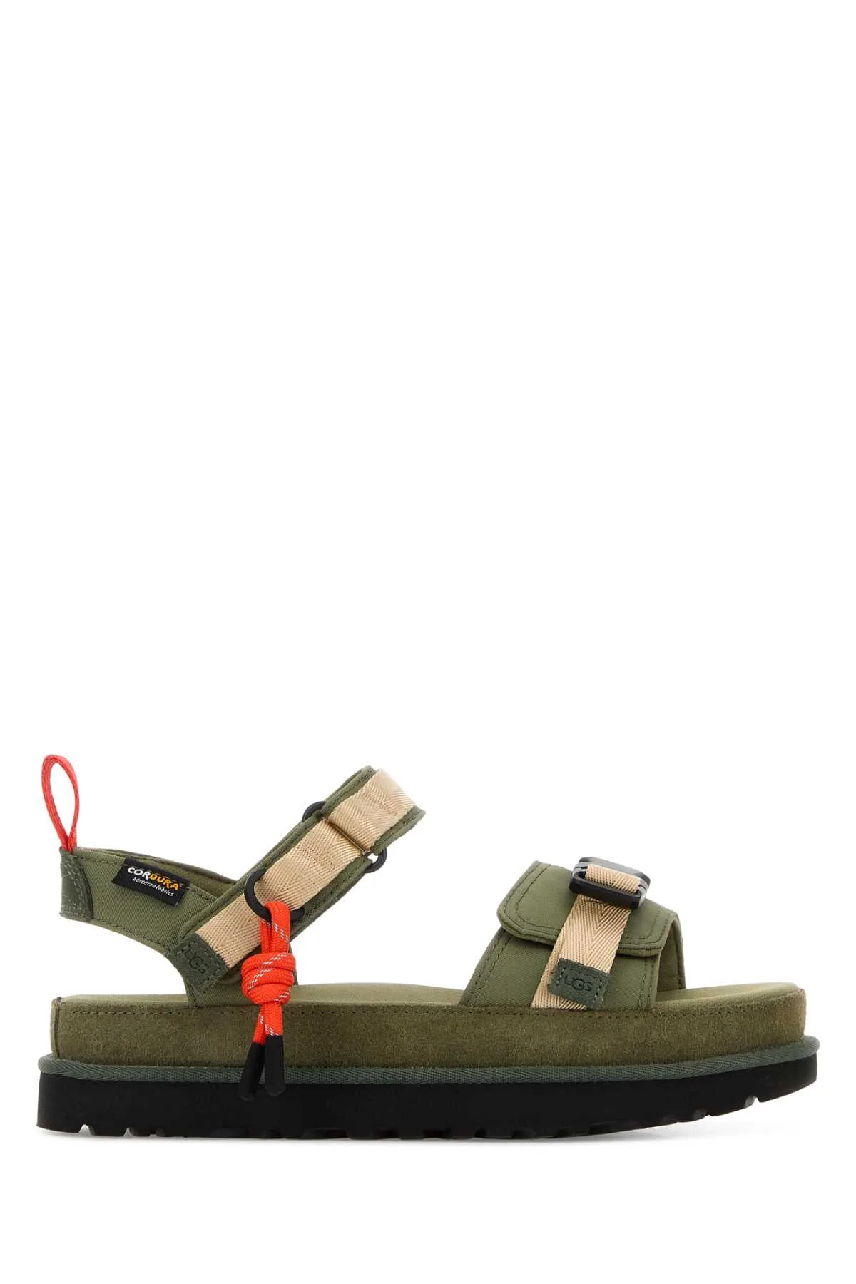 Army Green Fabric Goldenstar Sandals