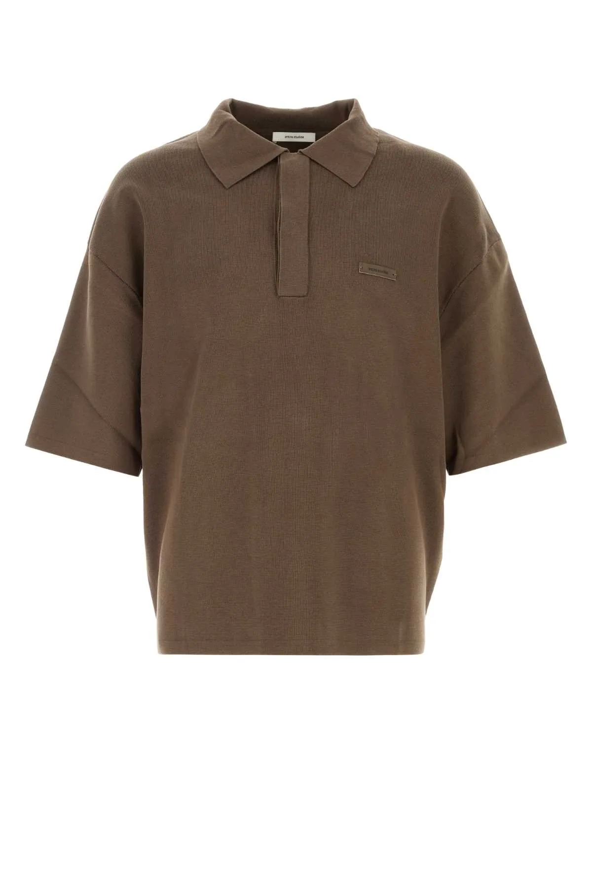 Brown Cotton Polo Shirt