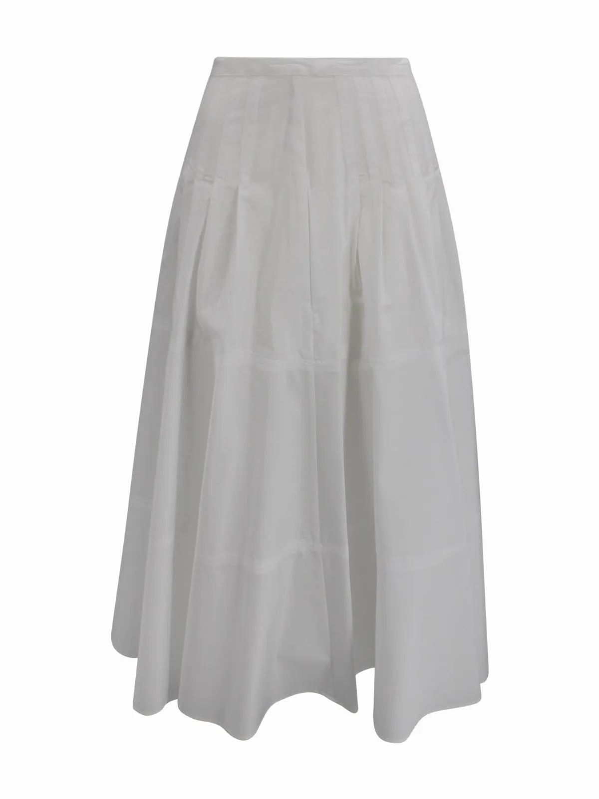 Long Cotton Skirt With Corset Detail