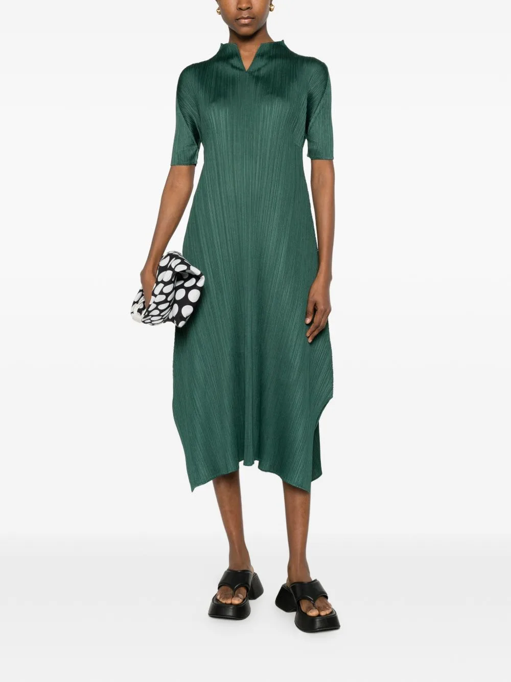 Pleated Long Dress