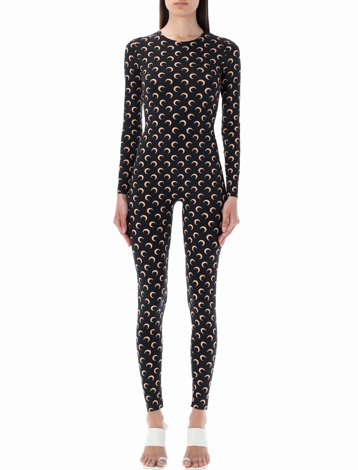 Moon Printed Stretch Jersey Catsuit