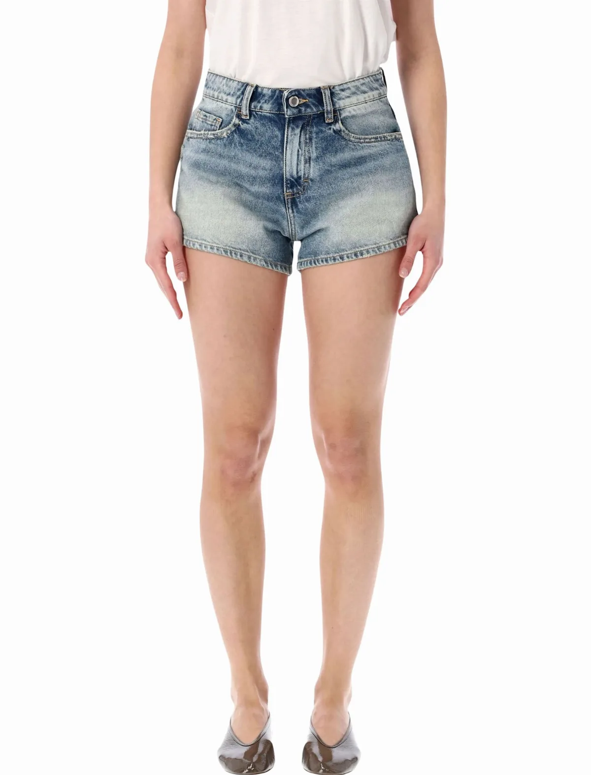 Umi High-rise Denim Shorts
