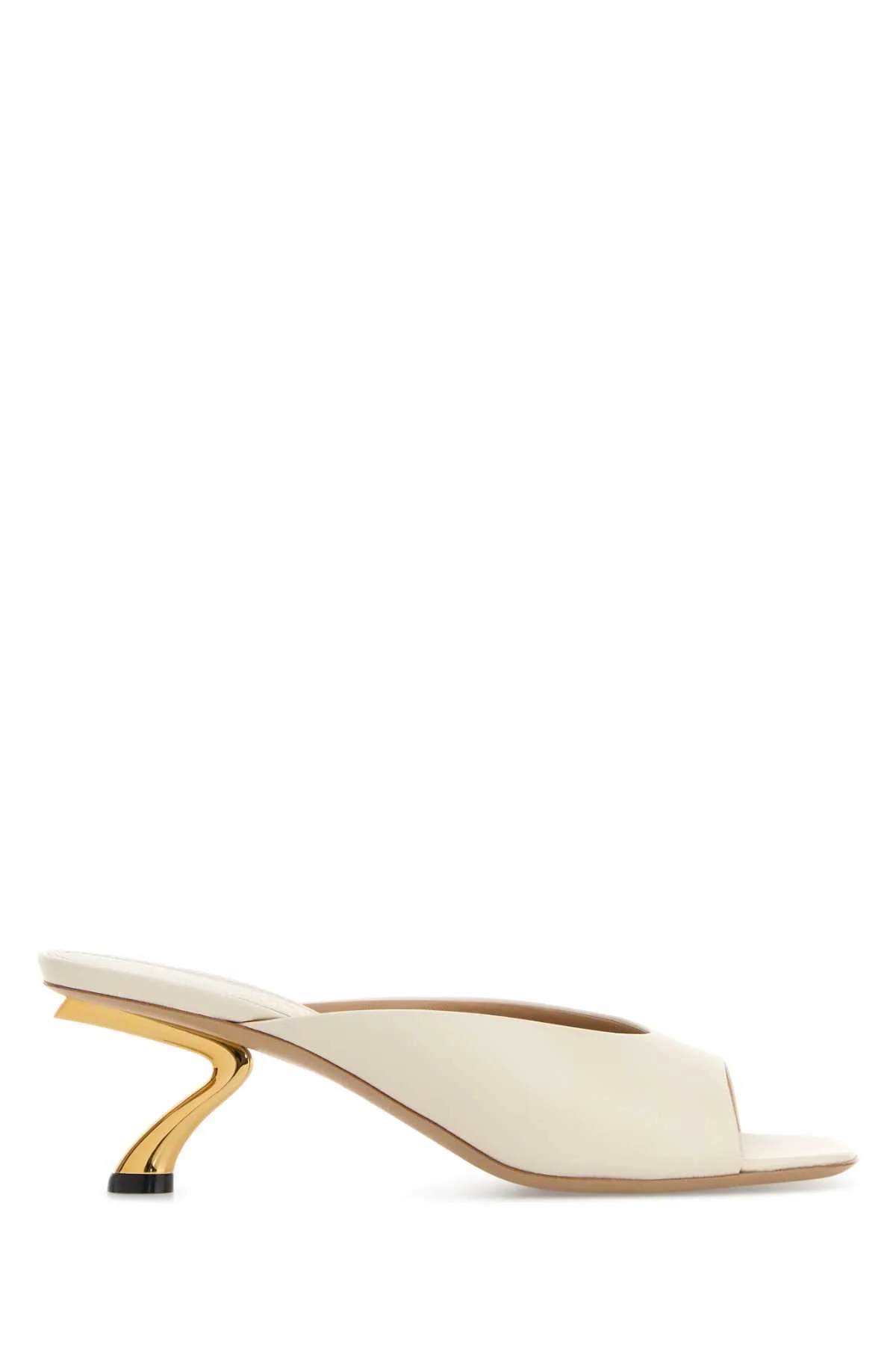 Ivory Leather Igea Mules