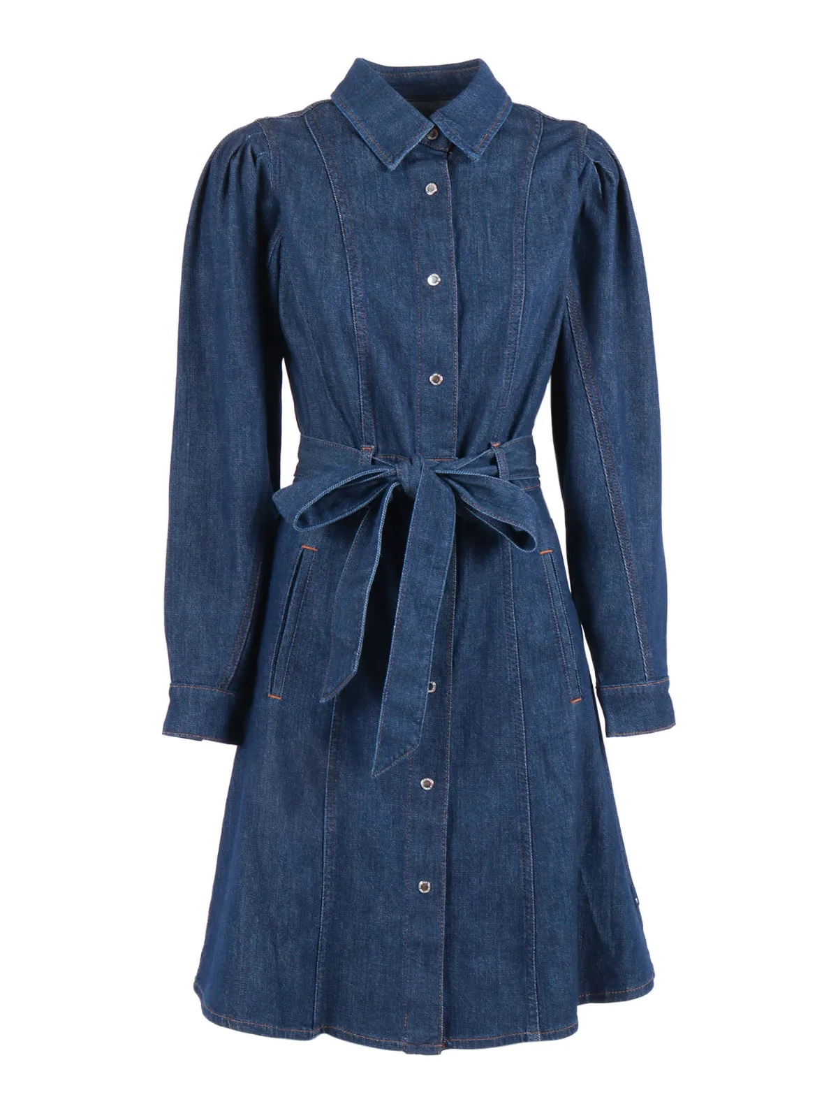 Puff Sleeves Dress Short Halona