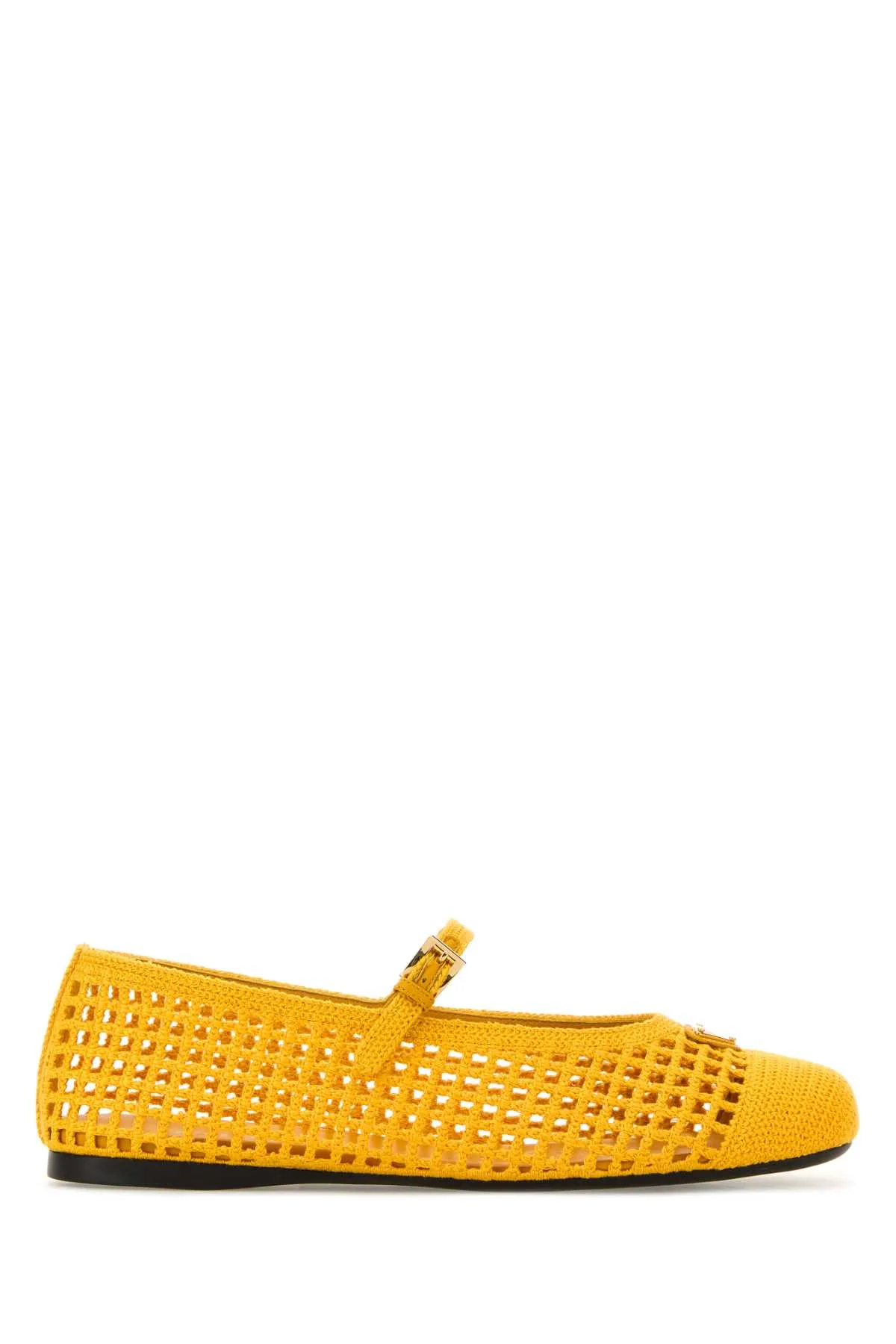 Yellow Crochet Ballerinas