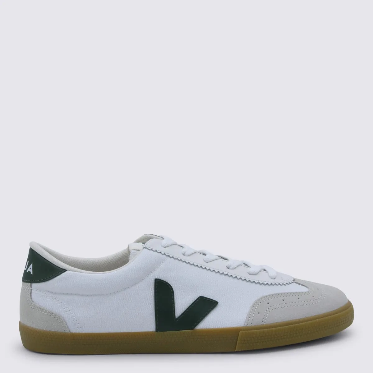 White Leather Volley Sneakers