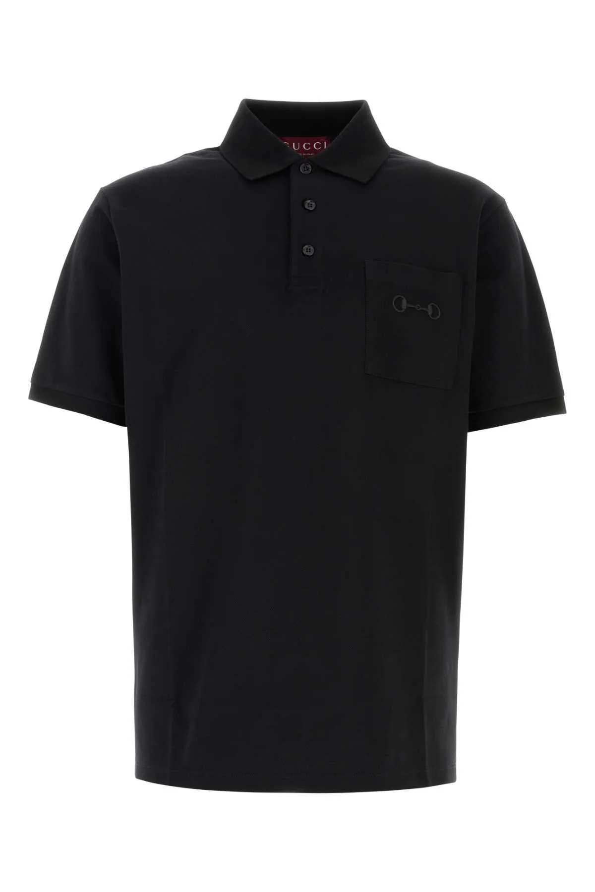 Black Stretch Piquet Polo Shirt
