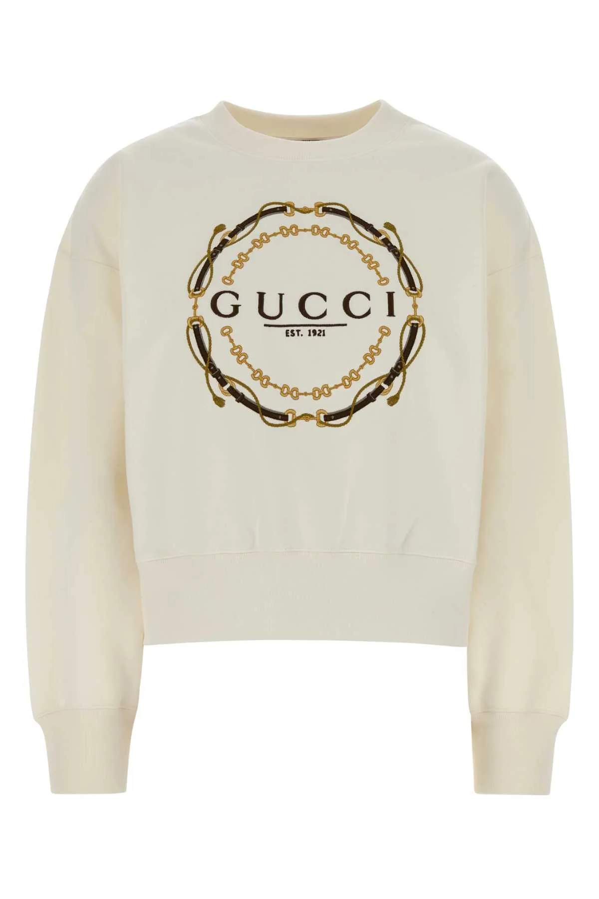 Ivory Cotton Sweatshirt by Gucci
