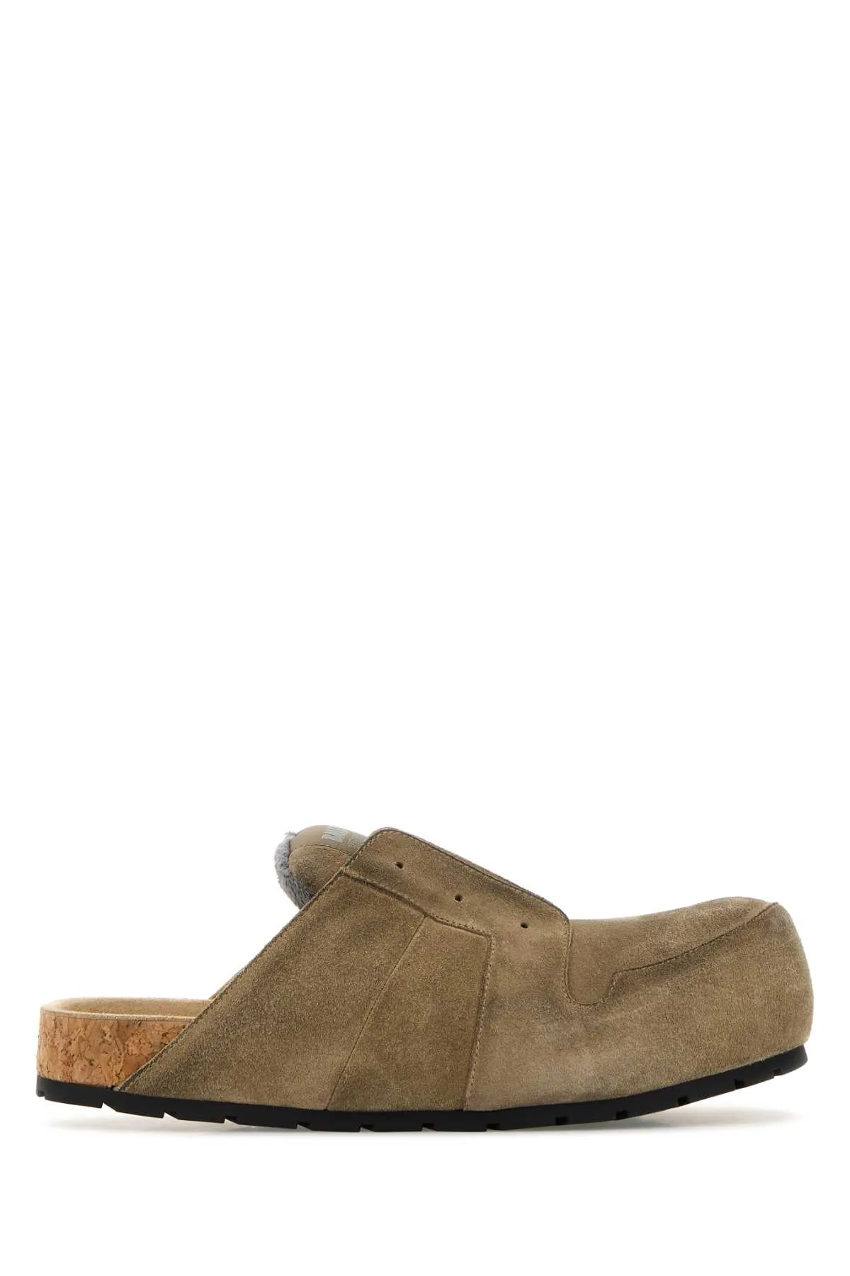 Dove Grey Suede Dumbo Slippers by Balenciaga