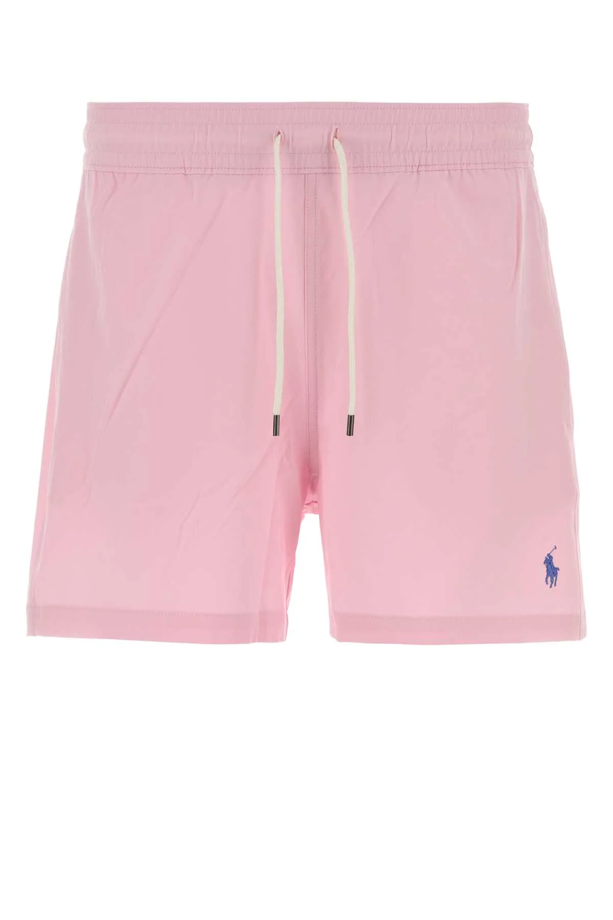 Pink Stretch Polyester Swimming Shorts