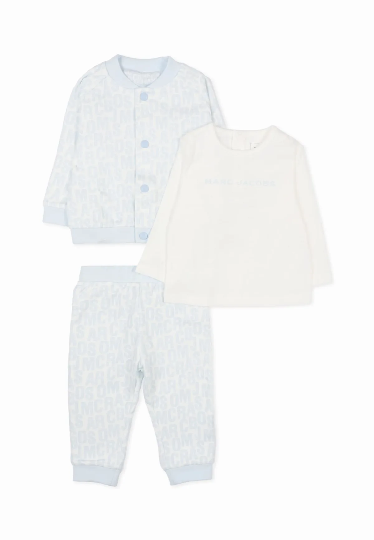 Light Blue Suit For Baby Boy With Logo by Marc Jacobs