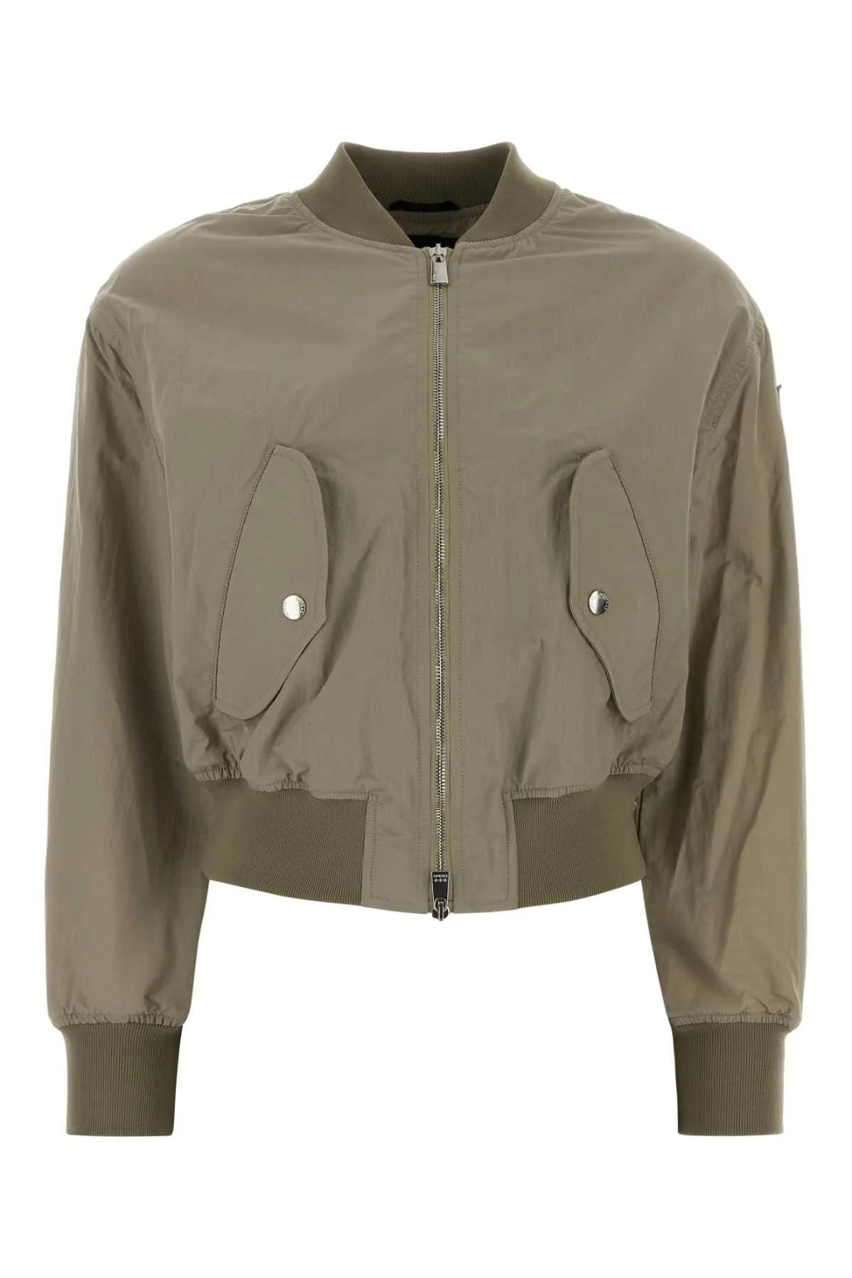 Sage Green Nylon Ottamota Bomber Jacket
