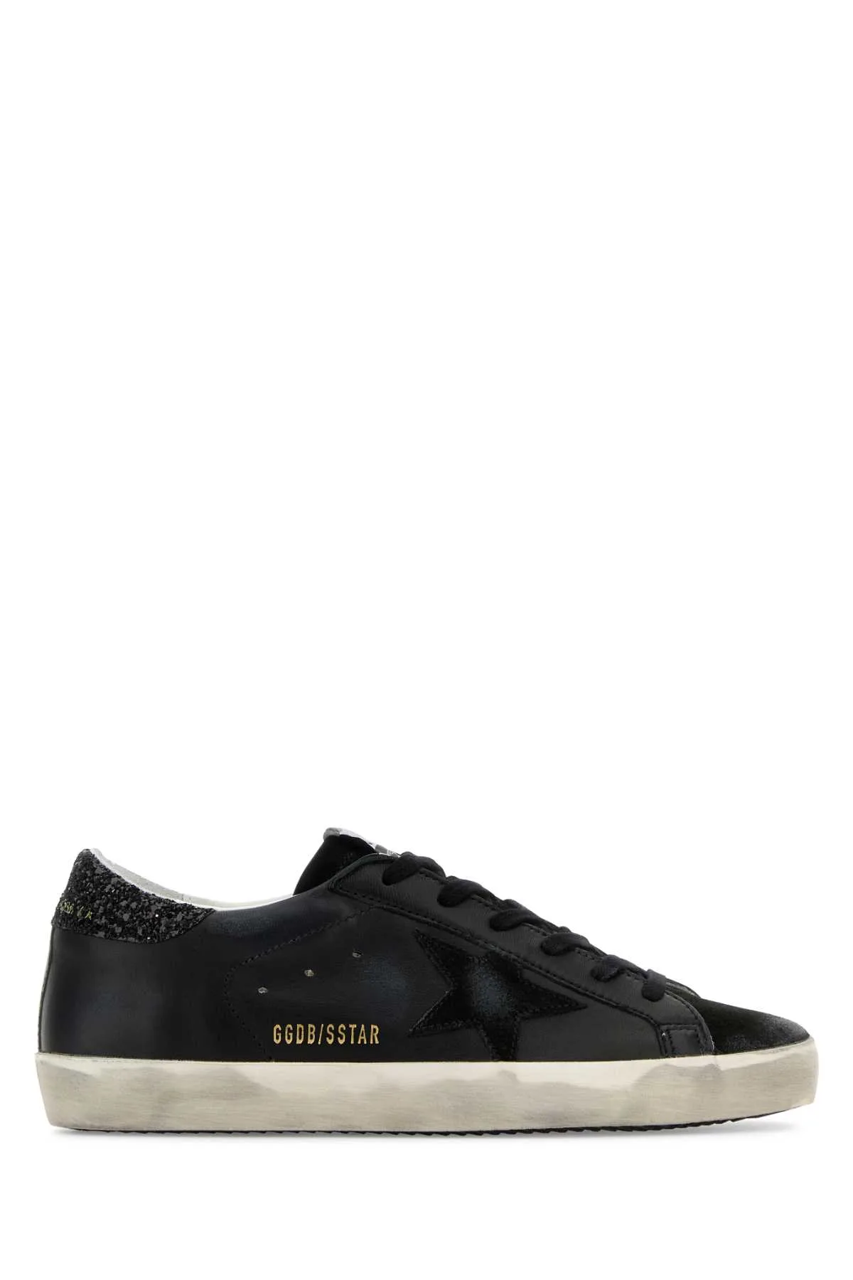 Black Leather Superstar Sneakers