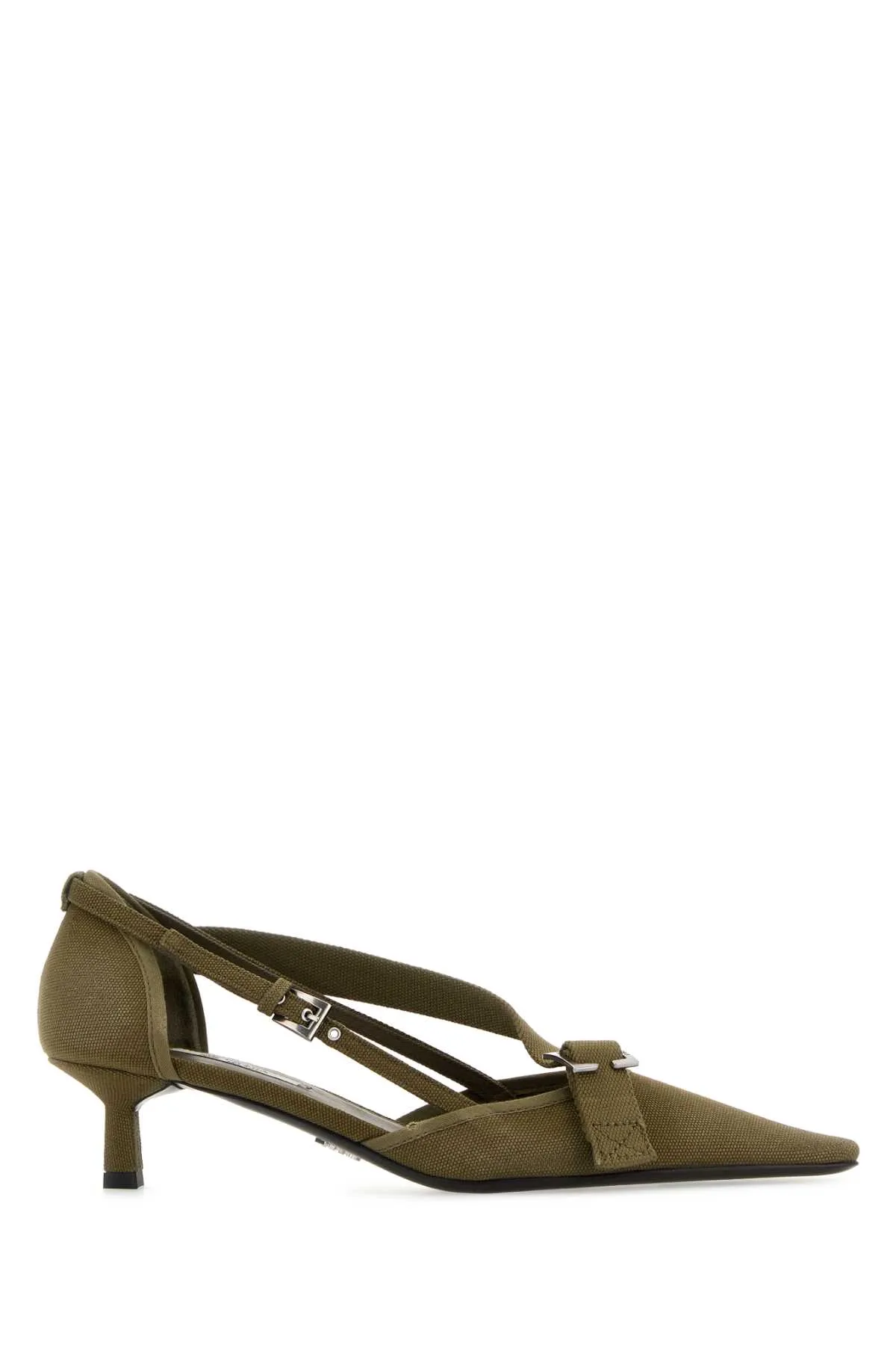 Army Green Canvas Pumps