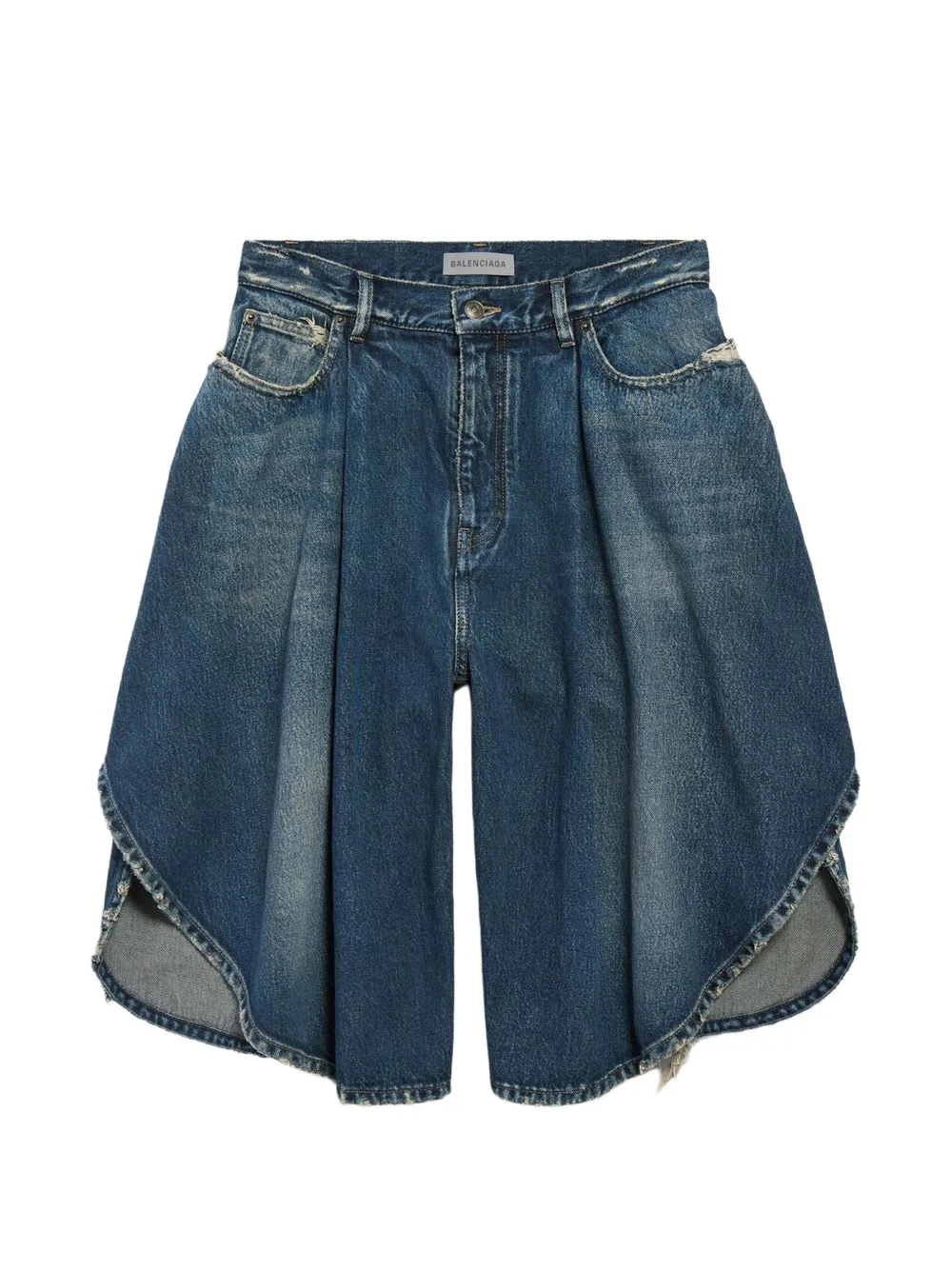 Denim Cotton Bermuda Shorts by Balenciaga