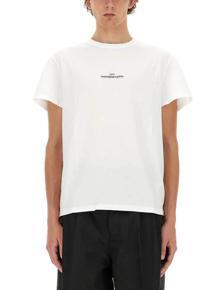 T-shirt Con Logo Distorto